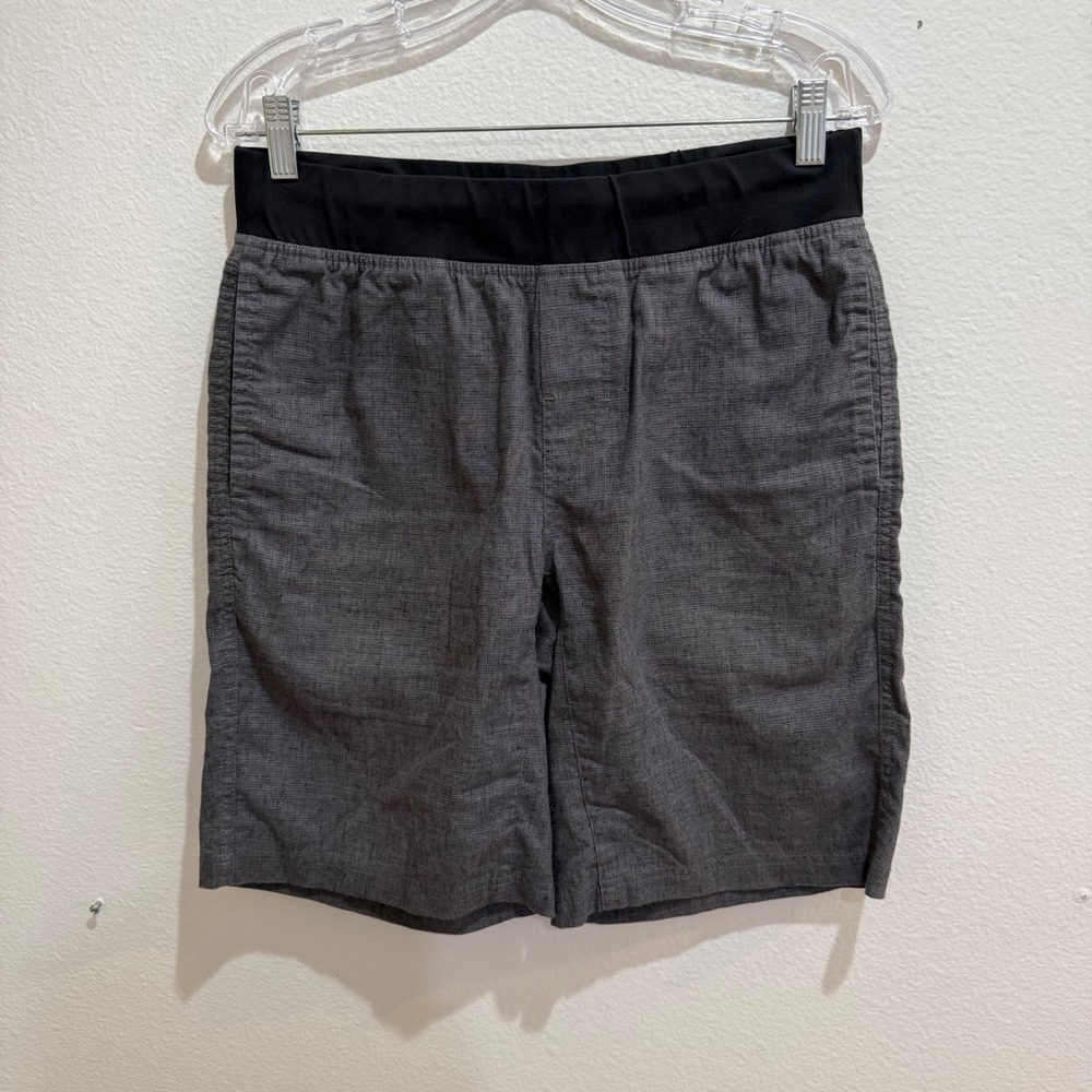 Prana Sutra Hemp Blend Shorts Mens Small Grey Elastic Waist Yoga Outdoor